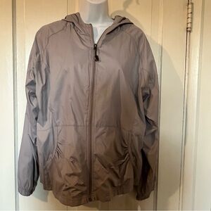 New with tags Hannah Gray Hooded Windbreaker Jacket